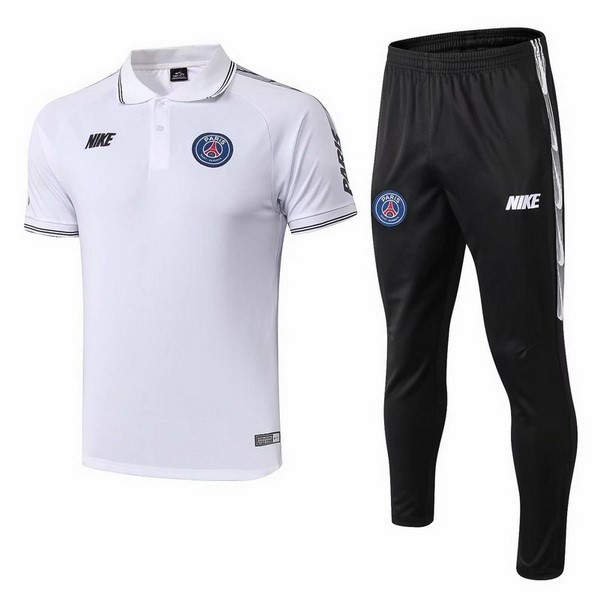 Polo Komplett Set Paris Saint Germain 2019-20 Weiß